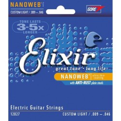 Elixir Nanoweb (9-46) - struny do gitary elektrycznej